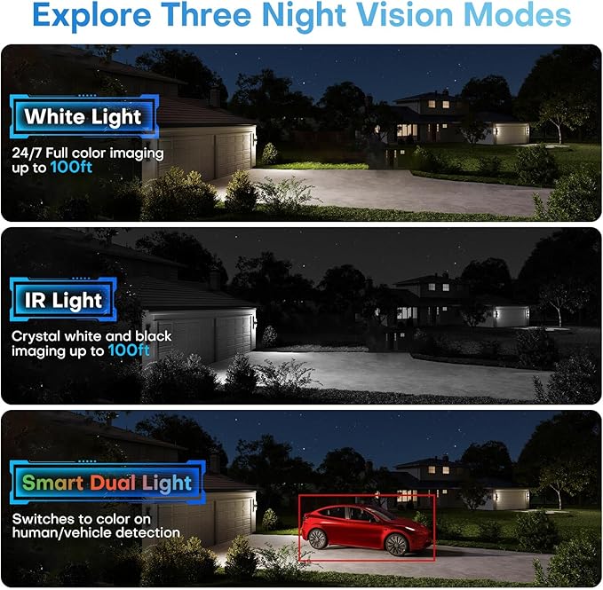 Real 4K Outdoor Turret PoE Camera - 8MP Active Deterrent IP Camera w/Smart Color Night (98ft), 2-Way Audio, Human/Vehicle Detection, Full Metal IP67, 127° Wide Angle, 120dB WDR