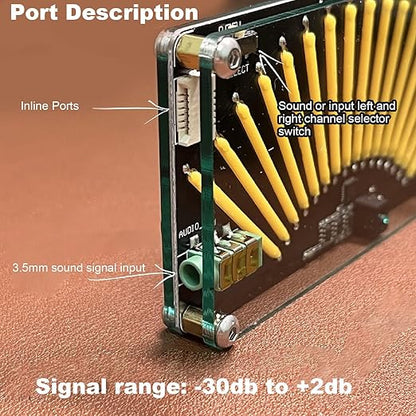 Audio Level Indicator, Voice Controlled Music Level Indicator with Adjustable Light Speed Controls for Home Stereo System