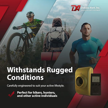 Long Range Motion Sensor System- Dakota Alert MTPR-4000 Wireless Motion Detector & Receiver, Camping Perimeter & Trip Wire Alarm Device, Monitor Driveways, Backyards, Entrances, Deer Trails and More