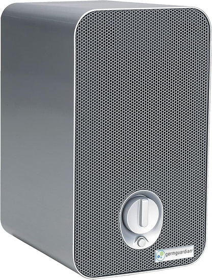 GermGuardian Air Purifier for Home with HEPA Filter, Removes 99.97% of Pollutants, Covers up to 375 Sq. Foot Room in 1 Hr, UV-C Light Helps Reduce Germs, Zero Ozone Verified, 11", Silver, AC4100CA