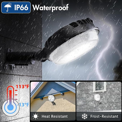 2 Pack 150W LED Barn Light, 20000LM Dusk to Dawn Outdoor Light, Yard Light Security Lights with 150° Adjustable Angle Photocell, IP66 Waterproof 6500K for Farm/Shop/Street/Garage