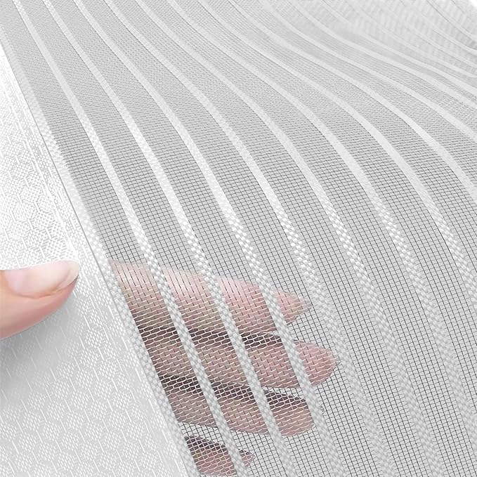 Heavy Duty Door Screen Magnetic Closure, LOVIGA Thickened Fiberglass Screen Door Mesh, Self Sealing, Tear Resistant, Easy Assemble, Fine Mesh Keep Bugs Out Fit Door Size 38 Inch X 95 Inch White