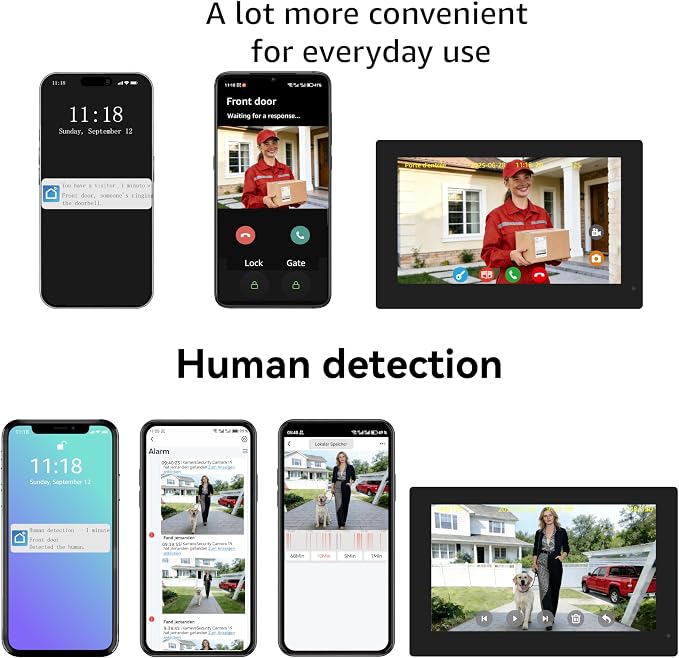 2-Wire 3-Family Smart Home Video Intercom System