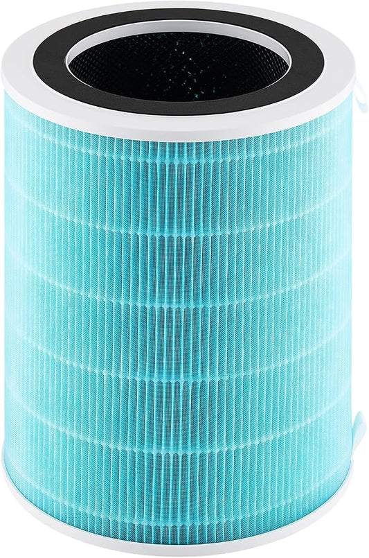 VEVOR Air Purifier Replacement Filter, H13, 3-in-1 Compact & Lightweight Replacement Filter with Durable PP Pre-Filter, Easy-to-Grab Purifier Filter with Activated Carbon, Fit for Cylindrical Purifier