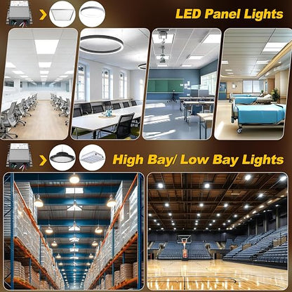UL Listed 60W 24V 5-in-1 Dimmable LED Driver, Universal Power Supply for TRIAC/Phase, 0-10V, 1-10V, PWM, Potentiometer Dimmers, for LED Strip Lights, Panel, Landscape Lighting, cUL/Class2/ClassP