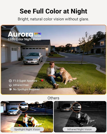 Anlapus A60 3MP 2K Window Security Camera, 4 x Plug-in WiFi Indoor Camera for Home Security, 5G/2.4G WiFi, Color Night Vision, Motion Detection, 24/7 Recording, Easy Install, US-Only Cloud Storage
