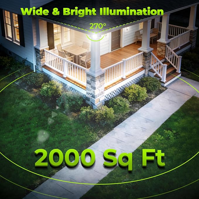 Solar Motion Sensor Outdoor Lights with 3 Modes