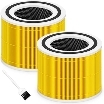 Core 300 Pet Care Replacement Filter for LEVOIT Core 300 Core 300S Core 300-P Core 300S-P Air Purifier, 3-in-1 High Efficiency Activated Carbon, Compared to Part # Core 300-RF-PA, 2 Pack, Yellow