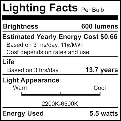 Bulbrite Solana G25 WIFI Connected Edison Filament LED Smart Light Bulb, Clear