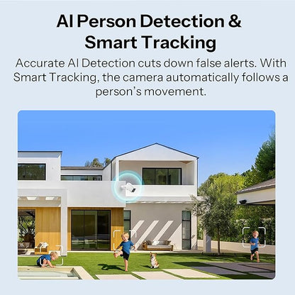 SONOFF CAM-B1P Outdoor Security Camera, 2K HD & Color Night Vision, 180 Panoramic View, AI Human Detection & Tracking, IP65 Weatherproof, Two-Way Audio, Works with Smart Home Platforms