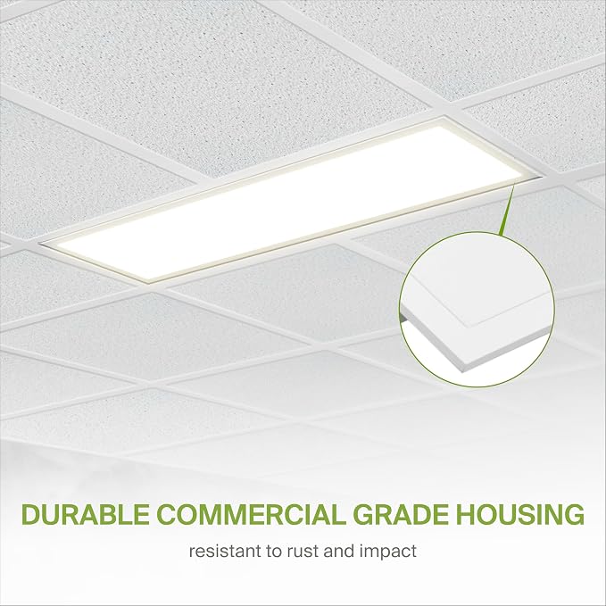 ASD 4 Pack 1x4 LED Flat Panel Light - 25/30/40W UL DLC | 5137LM 3500K 4000K 5000K Selectable Dimmable 1x4 LED Drop Ceiling Light Fixture | 1 x 4 Commercial Recessed Lay in Troffer Lights for Office