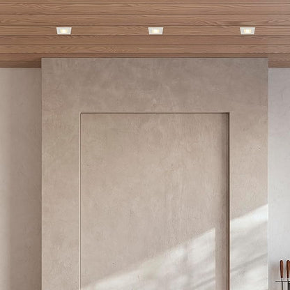 Maxxima 2 in. Ultra-Thin Recessed Anti-Glare LED Downlight - Canless IC Rated, 500 Lumens, 5 Color Temperature Selectable 2700K/3000K/3500K/4000K/5000K, Dimmable Square Stone Gray Trim, 90 CRI