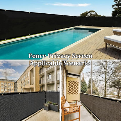 Shade&Beyond 8'x18' Brown Privacy Screen Fence Cover 170 GSM Fencing Mesh Fence Panel for Wall Garden Yard Backyard Indoor Outdoor Home Decoration