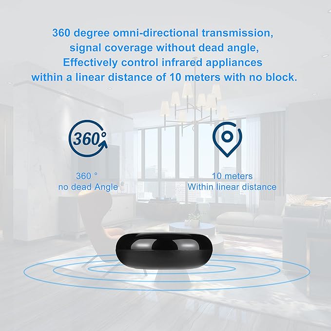 2022 WiFi All in One Control Hub,Remote Blaster,Universal Infrared Gateway,for Smart Life/Tuya Smart UFO Shape Remoter for TV,STB,Fan,DVD AC Alexa Google Home Compatible No Hub Required