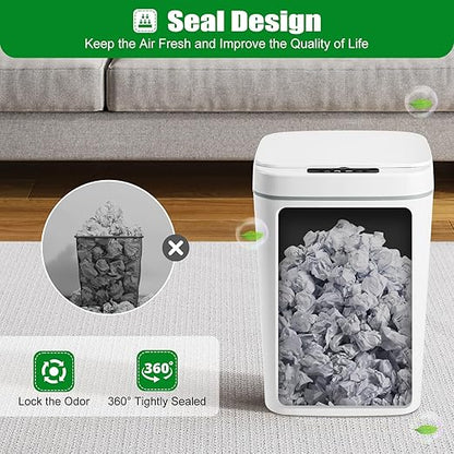Kitchen Trash Can, 4.22 Gallon Small Motion Sensor Smart Trash Can, Automatic Touchless Garbage Can with Lid for Kitchen Bathroom Bedroom Office