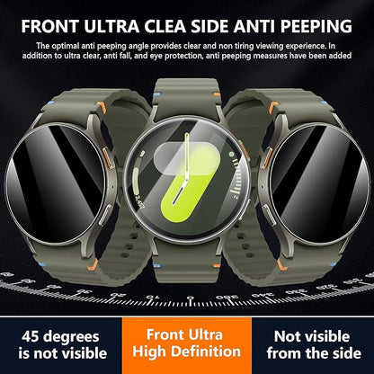 Suoman 4-Pack for Samsung Galaxy Watch 6/7 44mm Privacy Screen Protector, [Anti-peeping] 9H Hardness Ultra-thin Tempered Glass Screen Protective Film