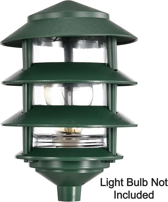 Nuvo SF77/324, Outdoor Pagoda Landscape Path Light, Landscape Light, Green