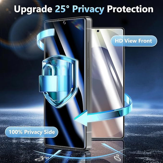 2 Pack for Samsung Galaxy S25 Ultra Privacy Screen Protector Tempered Glass, 25° Anti Spy S25 Ultra Screen Protector, Full Coverage, Case Friendly, Easy Installation