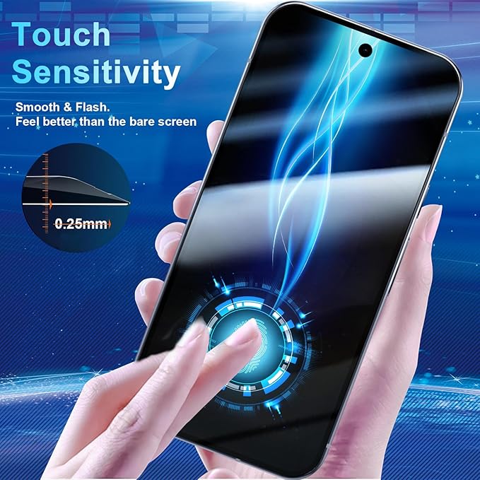 [2+2 Pack] Privacy Screen Protector Compatible with Pixel 10 Pro 5G - 2 Tempered Film - 2 Camera Lens Glass - Easy Installation Tool - High Clarity - Bubble Free - Anti-Spy Protection