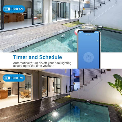 DEWENWILS Pool Timer, WiFi Smart Switch, Heavy Duty 40A 120-277 VAC 2HP, Compatible with Smart Phone, Alexa, Google Assistant, ETL Listed
