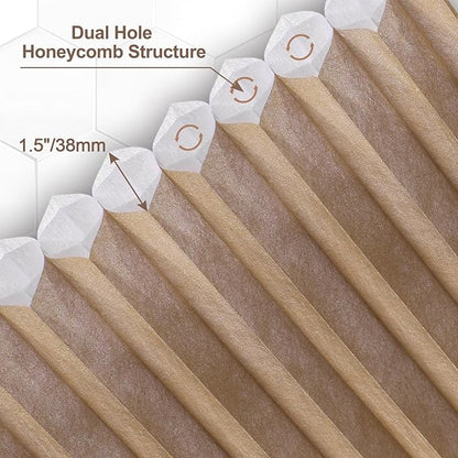 Godark Motorized Light Filtering Cellular Shades Compatible with Alexa/Google Home Electric Blinds Smart Honeycomb Shades for Windows Automatic Blinds with Remote Custom Size-Brown