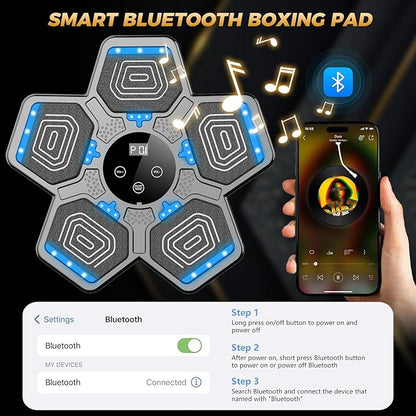 LOLBOX Music Boxing Machine for Adults & Kids - Smart Punching Machine with Boxing Gloves, Wall Boxing Punching Pad for Home, Office, Gym (Upgraded Version)