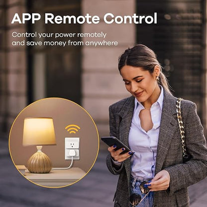 Linkind Matter Smart Plug, Work with Apple Home, Siri, Alexa, Google, SmartThings, Smart Home Smart Outlet Timer 15A/1800W, APP Remote Control & Schedule, 2.4G Wi-Fi Only, 12 Pack