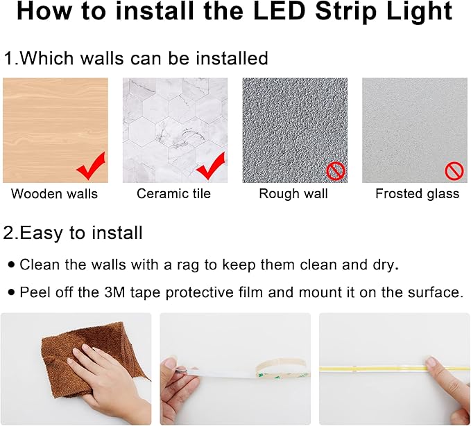 AXMOTUT 9.84ft Smart COB LED Strip Lights, 24V Warm White 2700K Dimmable LED Light Strips, High Bright LED tape light with Power Supply and app Control LED lights for TV,mirror, Kitchen Cabinet, Shelf