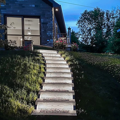 JOFIOS Solar Step Lights for Outside,6pack Solar Stair Lights Outdoor Waterproof IP67,Outdoor Deck Step Lights,Solar Outdoor Lights for Staircase,Patio,Front Step(Cool Brown)