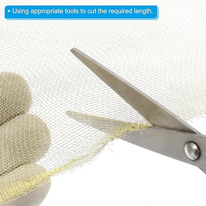 PATIKIL Brass Woven Wire Mesh Screen Roll 39x12, 2 Roll 20 Mesh Filter Metal Coarse Dense Gauze Mesh for Window Security Vent Cover Filtration Animals Fence, Yellow