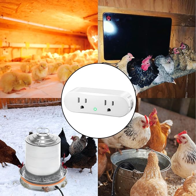 Thermostatically Controlled Outlet: (3 PCS) Automatically Turn on Below 32℉, Turn Off Above 47℉ Unnecessary to Control Power Manually in Cold Winter Cube