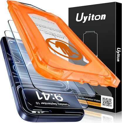 Uyiton Compatible with iPhone 17 Pro Matte Screen Protector - Anti-Fingerprint [Easy to Install] Shatterproof Full Coverage Smooth as Silk 9H Tempered Glass Screen Cover, 2 Pack