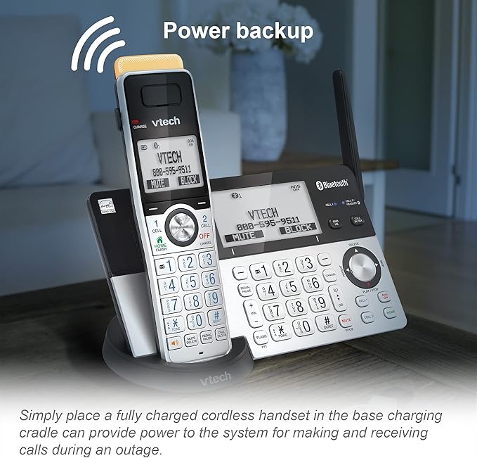 VTech IS8101 Accessory Handset for IS8151 Phones with Super Long Range up to 2300 Feet DECT 6.0, Call Blocking, Connect to Cell, Headset jack, Belt-clip, Power backup, Intercom and Expandable to 12 HS