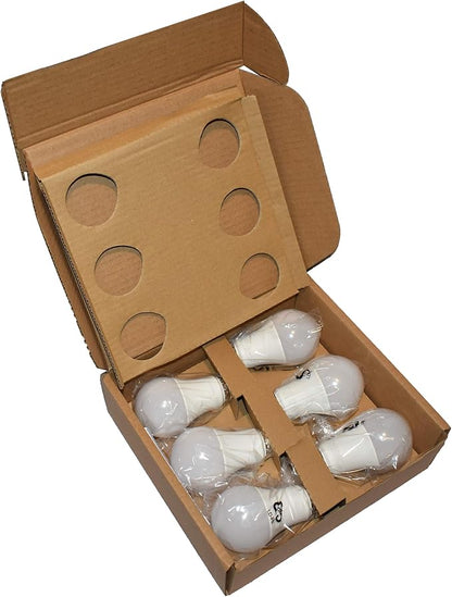 Amazon Basics A19 LED Light Bulbs, 100W Equivalent, 15W Energy Efficient, E26 Standard Base, Daylight White 5000K, Non-Dimmable, 10,000 Hour Lifetime, 6-Pack