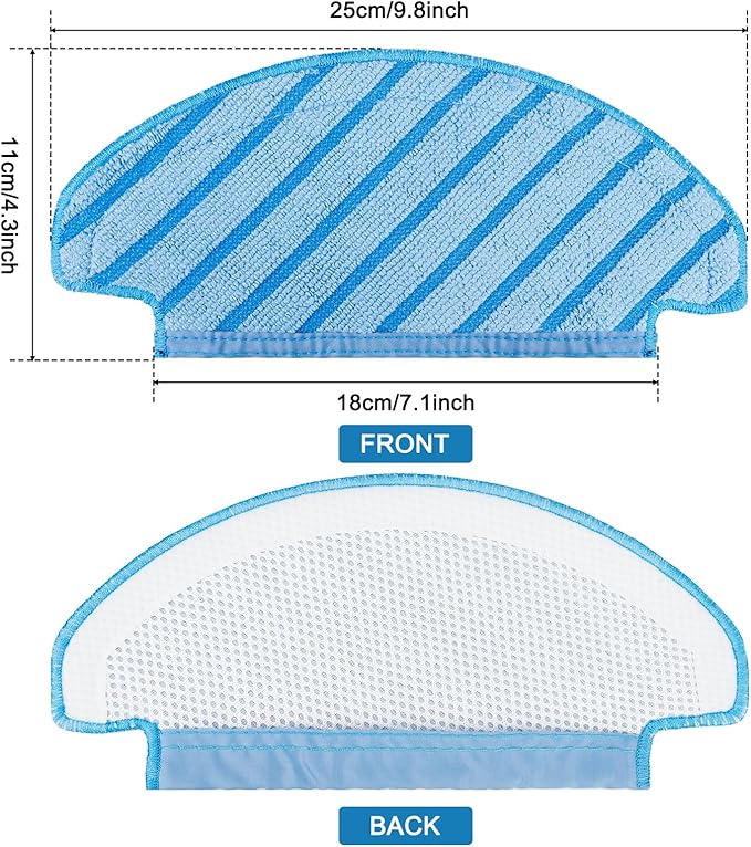 Ecovacs Deebot Washable Cloth Mop Pads for Ozmo T8 Series, T9, N8 Pro Plus, Yeedi Vac Max Replacement Parts