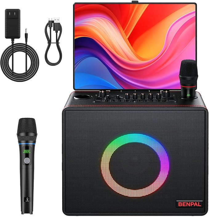 Smart Karaoke Machine with Lyrics Display, Built-in 14.0" Touch Screen