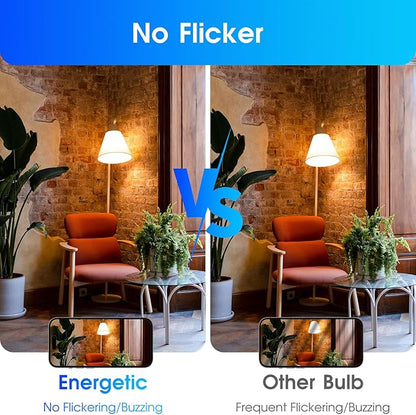 E ENERGETIC LIGHTING LED Bulbs 100 Watt Equivalent, Super Brightness 1600LM Soft White 2700K, Non-Dimmable A19 LED Bulb, E26 Standard Base, ETL Listed, 6 Packs