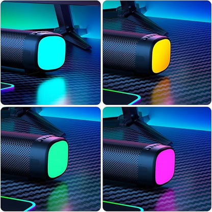 Sound Bar for Smart TV, 100W Sound Bar with 3 Dynamic RGB Lights,Bluetooth 5.3, ARC/Opt/AUX Connect, Dynamic Volume 3 Equalizer Modes,2 in 1 Detachable Soundbar for TV/PC/Gaming/Projectors
