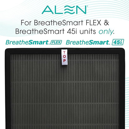 Alen 45i & Flex Replacement Air Filter, Fresh, B4-Fresh Carbon H13 True HEPA Filter for BreatheSmart 45i & Flex Air Purifier - Captures Dust + Light Household Odors & Smoke