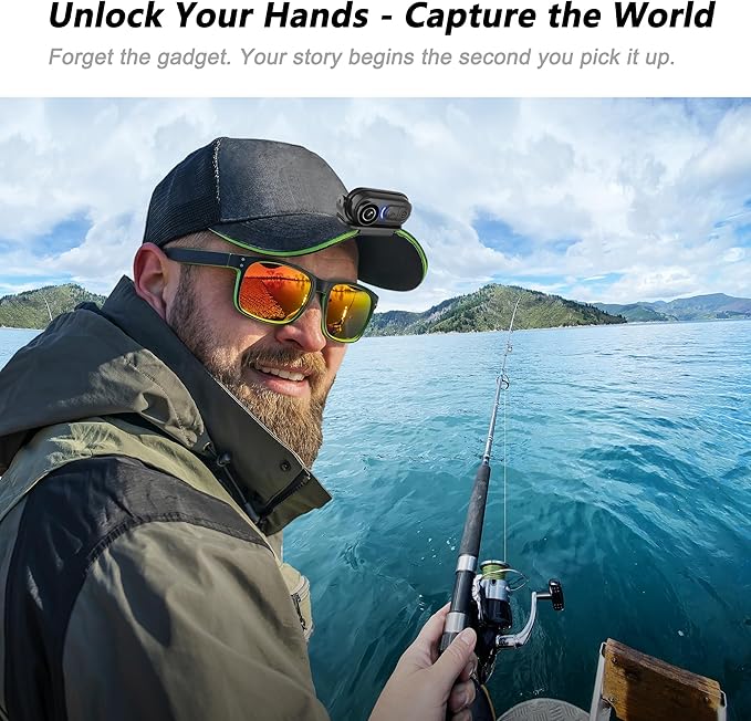 4K Mini Body Camera 128GB – Thumb Size Wearable Action Cam, Hands-Free POV Recording, Portable Body Worn Camera for Travel, Cycling, Sports, Pets, Outdoor Adventures