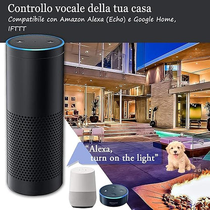 Jinvoo WiFi Wall Light Touch Panel Switch, 3 Way, Remote Control by Smart Phone,No Hub Required, AC 120V, Works with Amazon Echo, Google Home, White