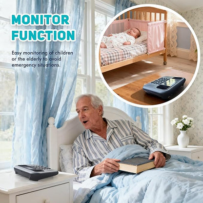 Wireless Intercoms for Home & Office, Two-Way Real-time Full-Duplex Voice System with Offline Voice Control & Monitor Function, Clear Sound, Up to 800 Meters (1/2 Mile) Range (UT-001-1F3P)