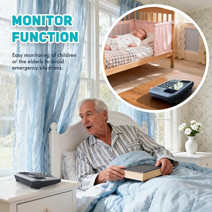Wireless Intercoms for Home & Office, Two-Way Real-time Full-Duplex Voice System with Offline Voice Control,Group Call & Monitor Function, Clear Sound, Long Range Up to 1/4 Mile (UT-001-1F1P)