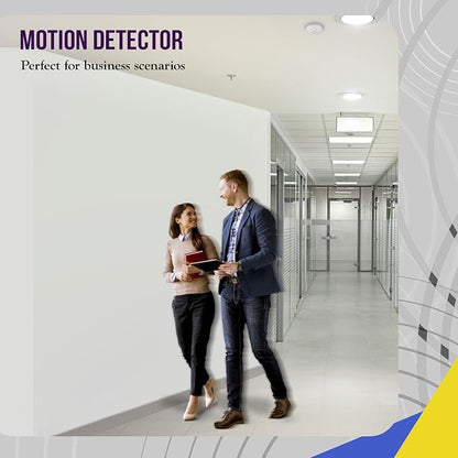 ENERLITES - MDC-50L-Stickered Ultrasonic and PIR Dual Technology Occupancy Sensor, 360 Degree Field of View, 1,600 Sq Ft Coverage, Low Voltage, Commercial Grade, MDC-50L, White