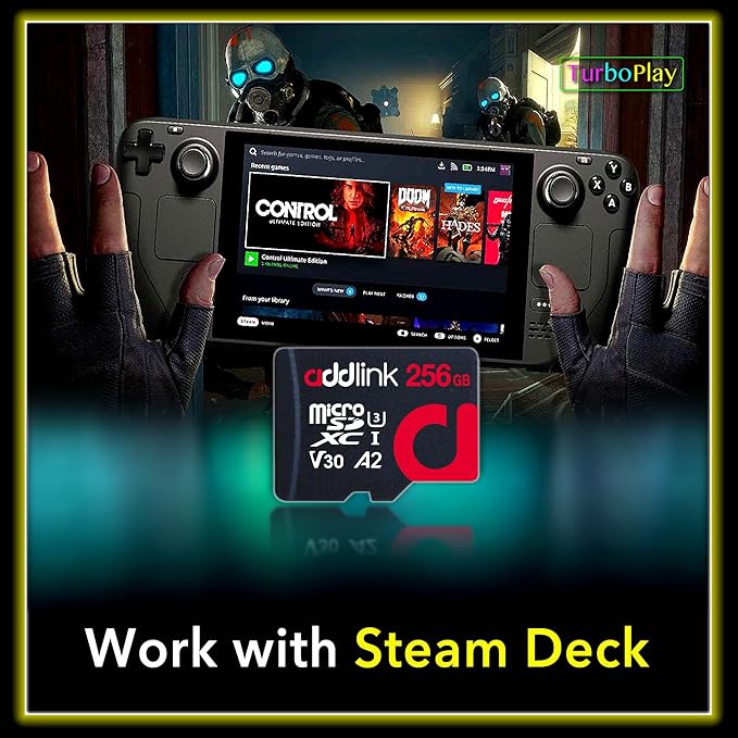 addlink 256GB 2-Pack Micro SD Card, Gaming Plus MicroSDXC Memory Card for Nintendo-Switch 1 A2 V30 for Smartphone, Action Camera 100MB/s UHS-1 U3 V30 C10 4K A2 with Adapter (ad256GBMSXU3AX2)