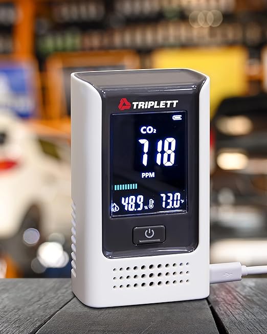 Triplett GSM215 Battery Operated Air Quality CO2 Meter with Temperature and Relative Humidity