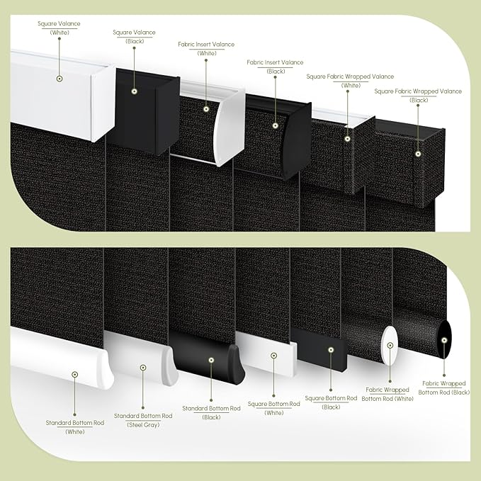 FineTell Motorized Blinds with Remote, 100% Blackout Roller Shades Compatible with Alexa,Apple Homekit,Google Home APP and Voice Control, Customized Electric Blinds (100% Blackout Eclipse Black)