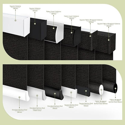FineTell Motorized Blinds with Remote, 100% Blackout Roller Shades Compatible with Alexa,Apple Homekit,Google Home APP and Voice Control, Customized Electric Blinds (100% Blackout Eclipse Black)
