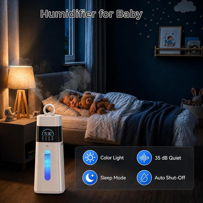 Humidifiers for Bedroom,15L/3.96 Gal 800 sq.ft, Cool Mist Humidifier Large Room with 350mL/H Spray Output for Home, Office, Plants, Warehouse, House