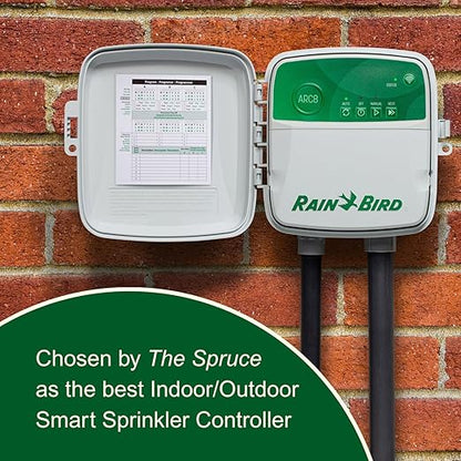Rain Bird ARC8 App-Based Indoor/Outdoor Smart WiFi Irrigation Sprinkler Timer/Controller, 8-Zone/Station, EPA WaterSense Certified, Compatible with Alexa, Indoor/Outdoor 8-Station